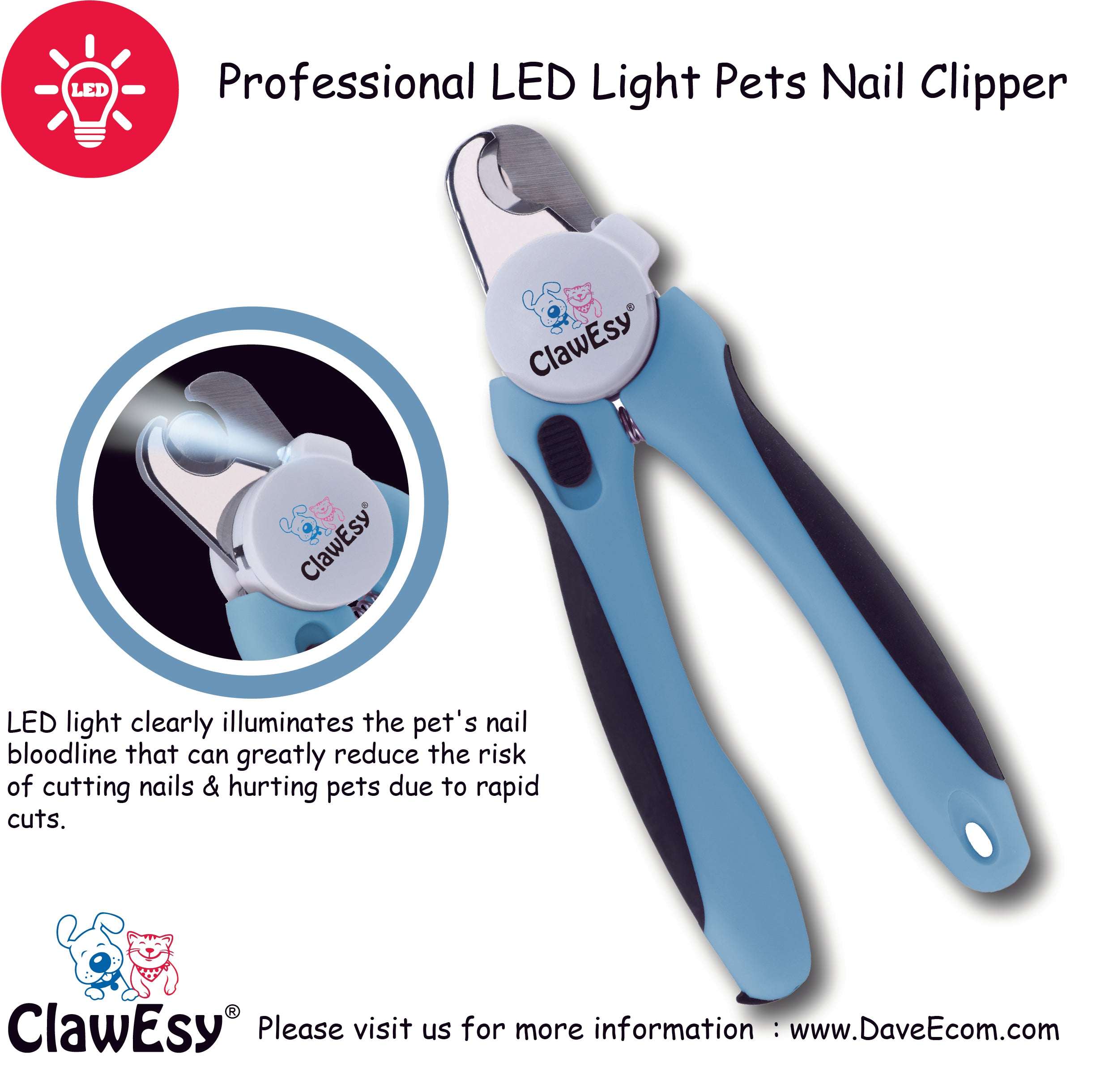 FOFOS Led Light Pet Nail Clipper – ShakeHands